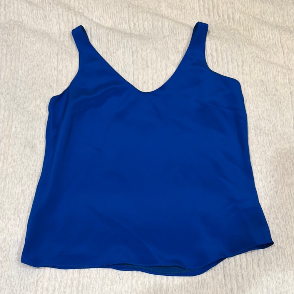 Women's Royal Blue 100% Silk Sleeveless Top from J Crew